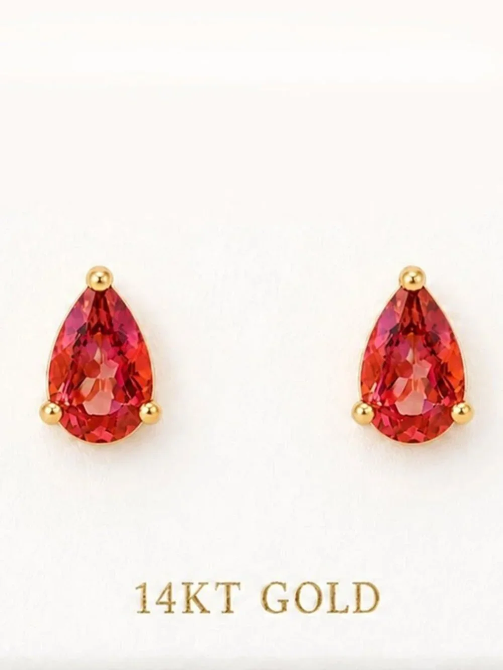 Created 1.86 Cts Azotic Topaz Stud Earrings 14k Yellow Gold